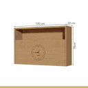 Ver imagem 2 de Armario Aereo 1pt Bascula com Relogio Condessa 120cm 100% Mdf - Carvalho - Nesher