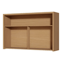 Ver imagem 3 de Armario Aereo 1pt Bascula com Relogio Condessa 120cm 100% Mdf - Carvalho - Nesher