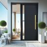 Porta de Aluminio Pivotante Lambril 210x100cm com Puxador Super Visione Brimak - 1