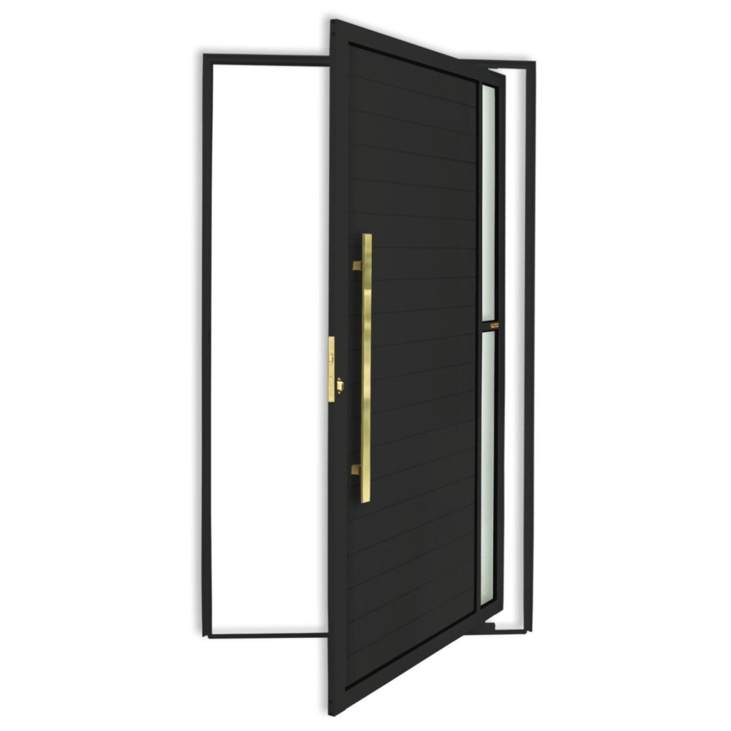 Porta de Aluminio Pivotante Lambril 210x100cm com Puxador Super Visione Brimak - 3