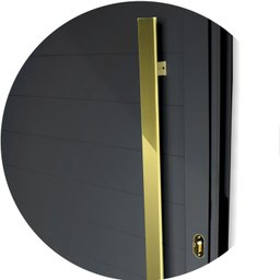 Porta de Aluminio Pivotante Lambril 210x100cm com Puxador Super Visione Brimak - 5