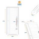Ver imagem 4 de Porta de Aluminio Pivotante Lambril 210x100cm com Puxador Super Visione Brimak Abertura Esquerda