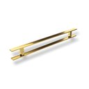 Ver imagem 6 de Porta de Aluminio Pivotante Lambril 210x120cm com Puxador Super Visione Brimak Abertura Esquerda Preto/Dourado