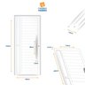 Porta de Aluminio Pivotante Lambril 210x120cm com Puxador Super Visione Brimak - 4