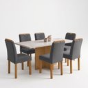 Ver imagem 2 de Conjunto de Mesa 6 Lugares com 6 Cadeiras Carol em MDF Cinamomo Off White