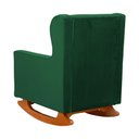 Ver imagem 6 de Poltrona C/ Puff Balanço Amamentação Aurora Veludo Verde - Lm Decor