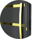 Ver imagem 5 de Porta de Aluminio Lambril 210x90cm Frisada com Puxador Super Brimak Abertura Direita Preto/Dourado