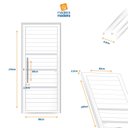 Ver imagem 4 de Porta de Aluminio Lambril 210x90cm Frisada com Puxador Super Brimak Abertura Direita Preto/Dourado