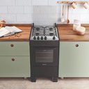 Ver imagem 2 de Fogão 4 Bocas Atlas Mônaco Top com Acendimento Automático e Forno 50l Preto Bivolt