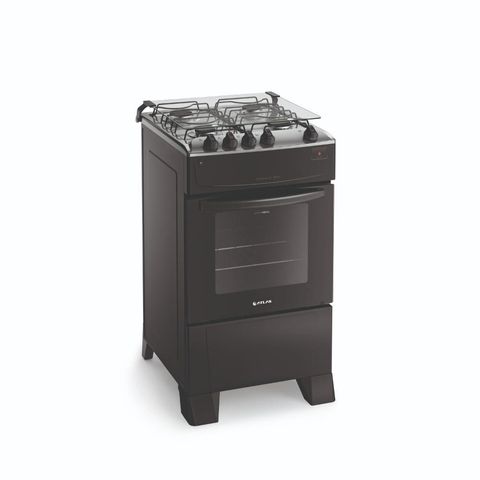 Fogão 4 Bocas Atlas Mônaco Top com Acendimento Automático e Forno 50l Preto Bivolt