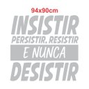 Ver imagem 3 de Adesivo Parede Motivacional Insistir Persistir Resistir 94x90cm Branco