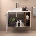 Ver imagem 4 de Conjunto Gabinete para Banheiro 70cm com Espelheira e Cuba Chicago