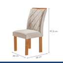 Ver imagem 3 de Mesa Kyra 120CMX90CM 4 Cadeiras Arthus Tampo Smart Plus Vidro Off White