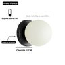 Arandela Luminária Lunar Globo 10 Cm Moderno Preto 005 - 3