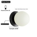 Ver imagem 3 de Arandela Luminária Lunar Globo 10 Cm Moderno Preto 005