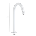 Ver imagem 2 de Torneira Lavatorio Tube Mesa Bica Alta Cube Chrome ¼ Zr21 - Levo