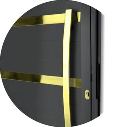 Porta de Aluminio Lambril 210x90cm com Puxador Super Miraggio - 5