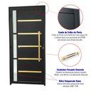 Ver imagem 2 de Porta de Aluminio Lambril 210x90cm com Puxador Super Miraggio Abertura Esquerda