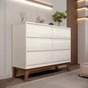Ver imagem 2 de Cômoda para Quarto Londres com 6 Gavetas - Branco
