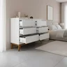 Cômoda para Quarto Londres com 6 Gavetas - Branco - 6