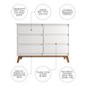 Cômoda para Quarto Londres com 6 Gavetas - Branco - 3