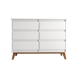 Cômoda para Quarto Londres com 6 Gavetas - Branco - 4