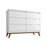 Cômoda para Quarto Londres com 6 Gavetas - Branco - 2