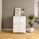Ver imagem 7 de Armário Multiuso Aparador Buffet 4 Portas 70cm Branco Bertolini