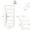 Porta de Aluminio Lambril 210x90cm com Puxador Super Premium Brimak - 7