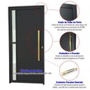 Ver imagem 2 de Porta de Aluminio Lambril 210x100cm com Puxador Super Visione