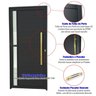 Porta de Aluminio Lambril 210x100cm com Puxador Super Visione - 2
