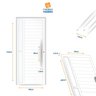 Porta de Aluminio Lambril 210x100cm com Puxador Super Visione - 4