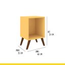 Ver imagem 3 de Mesa de Cabeceira Retrô 40 X 57 Cm Pés Palito Mdp Amarelo - Clicklar