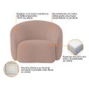 Ver imagem 7 de Kit Sofá 3 Lugares 180cm e Poltrona Orgânica Luxo Recepção Amore Linho - Adj Decor