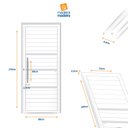 Ver imagem 4 de Porta de Aluminio Lambril 210x80cm Frisada com Puxador Super Abertura Direita