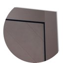 Ver imagem 7 de Porta de Aluminio Lambril 210x80cm Frisada com Puxador Super Abertura Direita Dourado/Marrom Corten Brimak