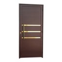 Ver imagem 3 de Porta de Aluminio Lambril 210x80cm Frisada com Puxador Super Abertura Esquerda