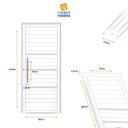 Ver imagem 4 de Porta de Aluminio Lambril 210x80cm com Puxador Super Abertura Esquerda