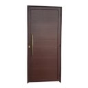 Ver imagem 3 de Porta de Aluminio Lambril 210x80cm com Puxador Super Abertura Esquerda Marrom Corten Dourado Brimak