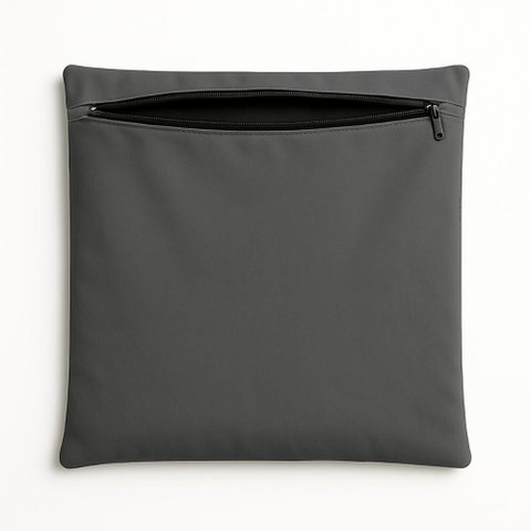Capa de Almofada 42cm Decorativa Suede P/ Sofá e Cadeira Cor:cinza