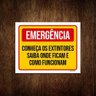 Placa De Sinalização - Emergência Conheça Extintores 36X46 - 1
