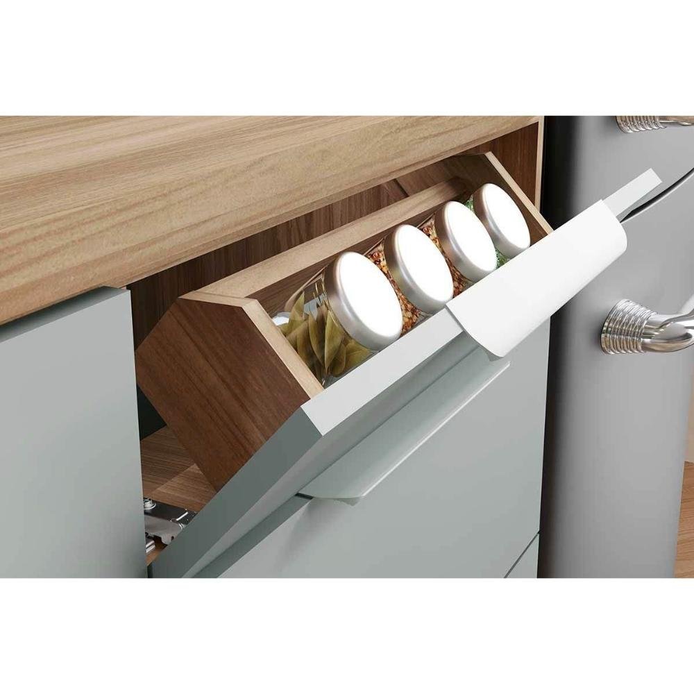Cozinha Modulada Nesher Marquesa 5 Peças (3 Aéreos + 2 Balcões) Nature/verde-nesher - 9