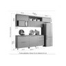 Cozinha Modulada Nesher Marquesa 5 Peças (3 Aéreos + 2 Balcões) Nature/verde-nesher - 5