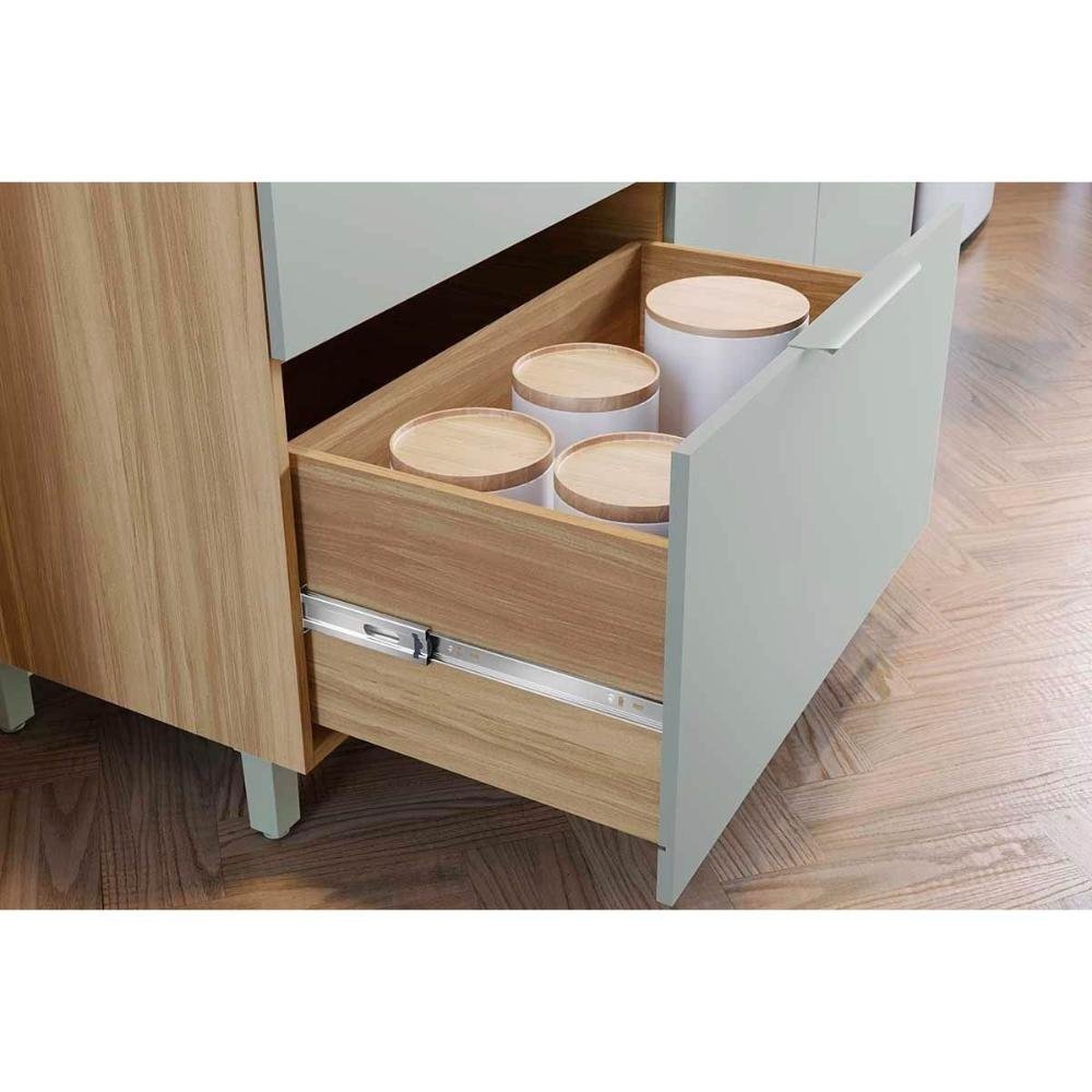 Cozinha Modulada Nesher Marquesa 5 Peças (3 Aéreos + 2 Balcões) Nature/verde-nesher - 15