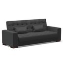 Ver imagem 1 de Sofá Cama 02 Lugares Lisboa Corino - D’Rossi Cor Preto