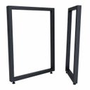 Ver imagem 1 de Bases Retangulares de Mesa Estilo Industrial 75x60cm Kit c/2un - Preto