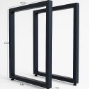 Ver imagem 5 de Bases Retangulares de Mesa Estilo Industrial 75x60cm Kit C/2un - Preto