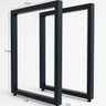 Bases Retangulares de Mesa Estilo Industrial 75x60cm Kit C/2un - Preto - 5