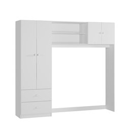 Conjugado Quarto Infantil 4 Portas, 2 Gavetas Ternura com Berço Amore Branco - Peternella Móveis - 2