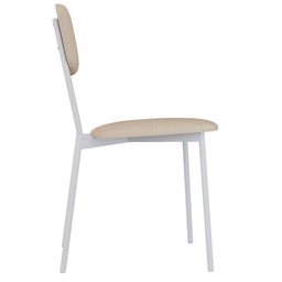 Kit 02 Cadeira para Sala de Jantar Village Branco C01 Linho Areia - Lyam Decor - 6